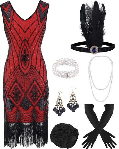 Flapper damen pailletten - flapper,