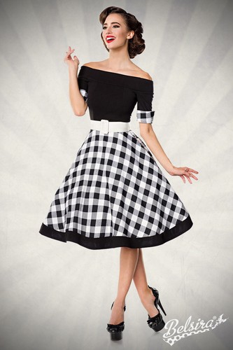 Retrokleid mit tellerrock - mit,