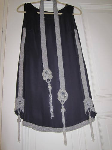 20er kleid seide lila - 38,