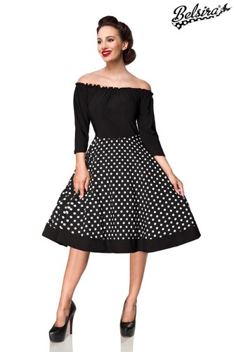 Swing kleid schwarz rockabilly - schwarz,